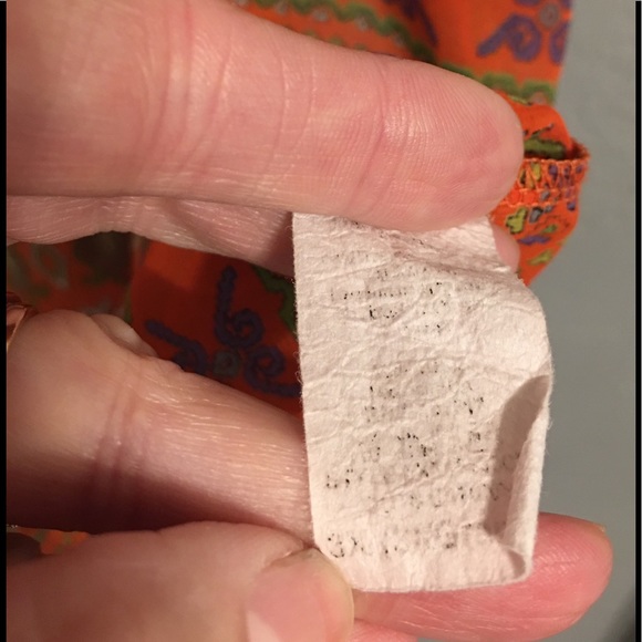 Beautiful Orange Tie Front Blouse - Picture 3 of 4